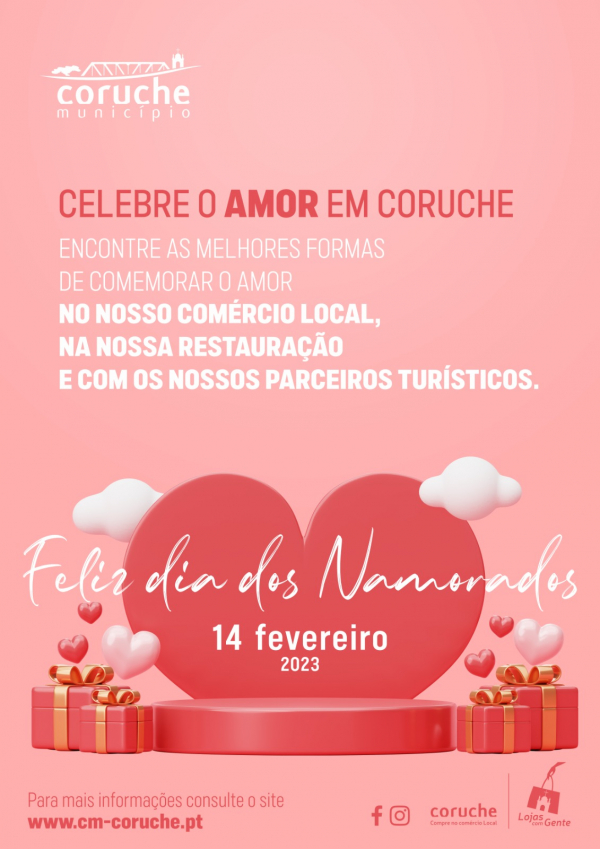Celebre o amor em Coruche no Dia dos Namorados