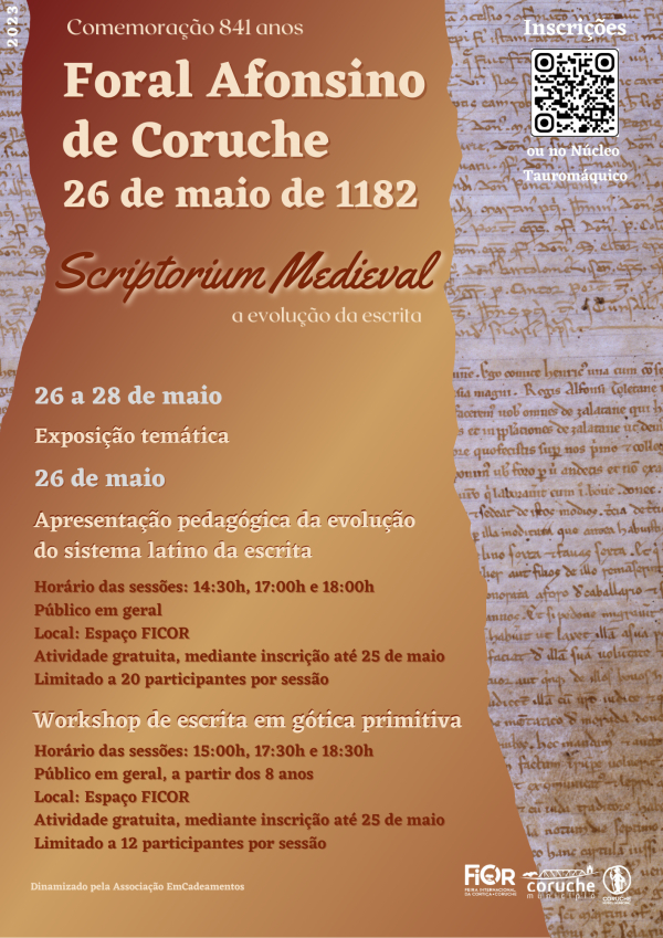 841 anos do Foral Afonsino dão mote para iniciativa “Scriptorium Medieval – a evolução da escrita” na FICOR