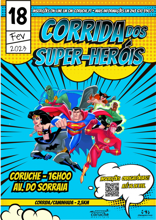 Corrida dos Super-Heróis a 18 de fevereiro na Avenida do Sorraia