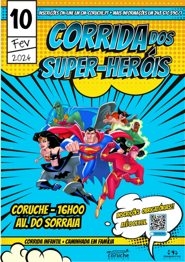 Super-Heróis invadem Coruche a 10 de fevereiro