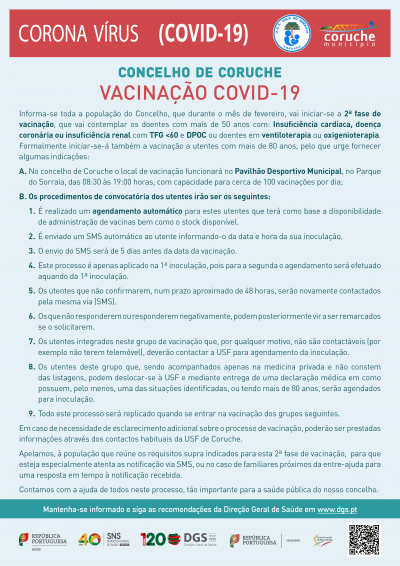 Informação USF Vale do Sorraia - Vacinação COVID-19